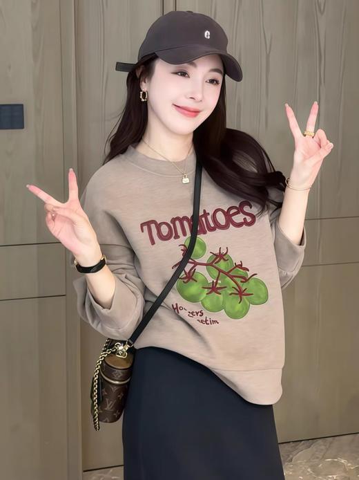 好柿发生莱赛尔羊毛复古百搭卫衣 商品图5