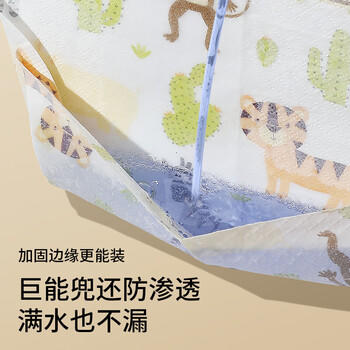 taoqibaby一次性围兜宝宝吃饭围兜围嘴饭兜防水防脏口水巾60片装 商品图8