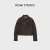 ROMISTUDIO进口羊皮革重擦色洗水复古翻领宽松皮夹克 RWCWWG5579 商品缩略图0