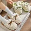 蝴蝶结棉拖鞋女款冬季2024新款保暖冬天室内家居踩屎感厚底拖鞋冬 商品缩略图1