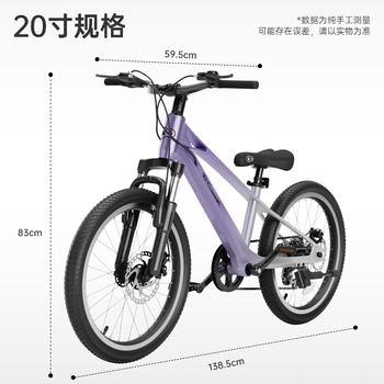 KinderKraftKK儿童自行车4-6-12岁学生单骑行车青少年男女孩礼物山地车20寸紫 商品图0