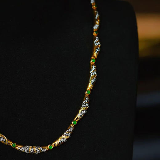 龢盒原创 银镶翡翠蛋面软项圈 商品图2