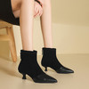 【预售5天】气质百搭中跟瘦瘦靴女秋冬新款尖头后拉链弹力靴法式小短靴YS&0670 商品缩略图1