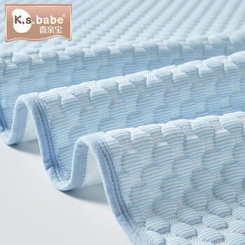 喜亲宝婴儿床单新生儿冰豆豆凉垫宝宝幼儿园午睡床单【120*70】蓝色 商品图5