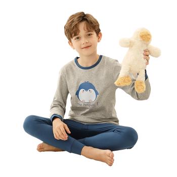 猫人儿童保暖内衣男童【100%棉】秋衣秋裤男宝宝秋冬保暖睡衣套装 商品图6