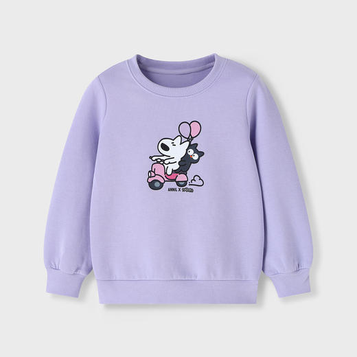 Annil联名款【阿耀和黑宝】女童圆领卫衣秋季新款安奈儿童装TG531719 商品图5