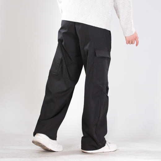 DRONKOO 2025 半松紧腰左拉链右袋盖复合中厚工装长裤 商品图3