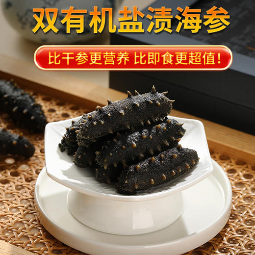 大连壮元海 双有机长海地标盐渍海参 4-5倍泡发倍率 商品图4