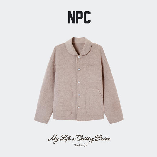 NPC潮牌100%绵羊毛仿【猫眼石】纽扣毛呢外套男静奢风秋NP58WC29 商品图6