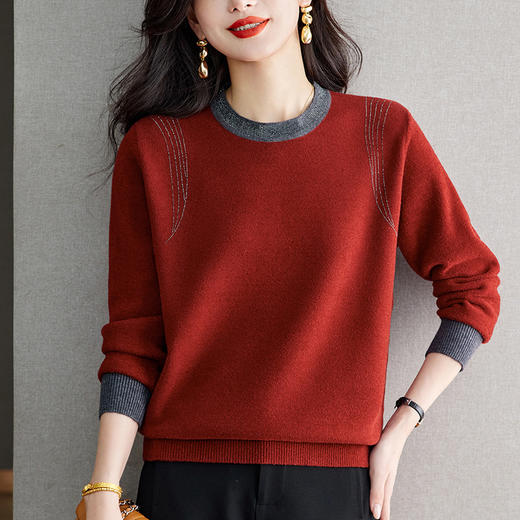 气质打底衫内搭宽松遮肚上衣，漂亮洋气减龄毛衣CC-22-2798 商品图3