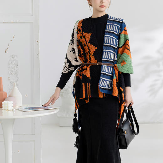 苏苏姐家马蒂斯披肩斗篷手工diy钩针编织披肩羊驼羊毛线团材料包 商品图1