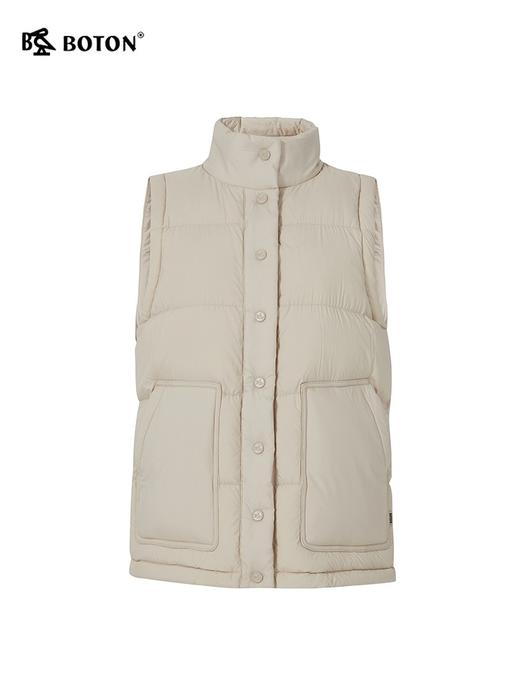 波顿女士秋冬保暖 羽绒马甲 轻暖不臃肿 宽松立领款LC739523 商品图6