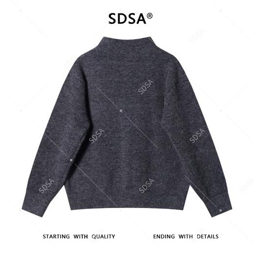 47169SDSA秋冬新款痞帅男装韩版潮牌纯色纽扣立领开衫毛衣慵懒风针织衫 商品图4