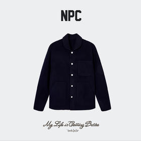 NPC潮牌100%绵羊毛仿【猫眼石】纽扣毛呢外套男静奢风秋NP58WC29