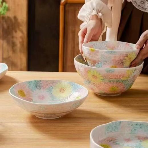 汇林濑户烧陶瓷餐具(繁花絮语)系列手绘米饭碗釉下彩高颜值小碗盘 商品图2