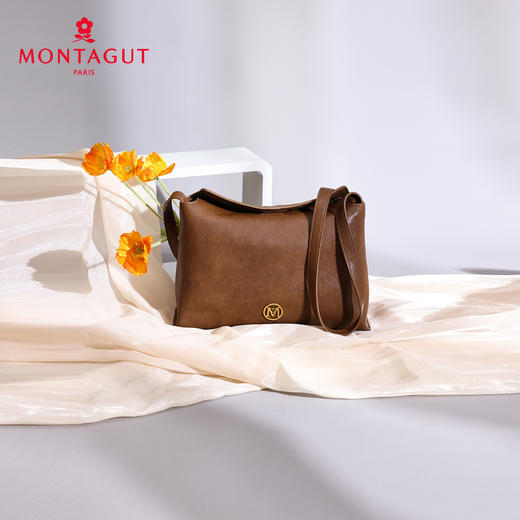 梦特娇女包女士时尚超纤腋下Hobo包百搭休闲单肩斜挎饺子包通勤包 商品图11