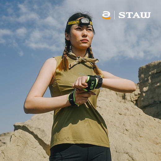 STAW世拓 TRAIL越野跑分区散热背心网眼透气运动户外跑步防晒T恤 商品图0