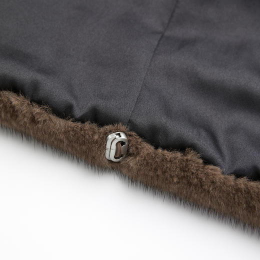 ROMI STUDIO北欧进口咖啡貂皮草马甲轻奢水貂皮毛一体 RWCWW85771 商品图4