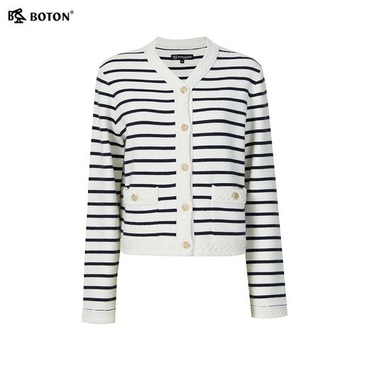 [绵羊毛]波顿女士秋冬毛织开衫随性洒脱合身美式款LU110324 商品图5