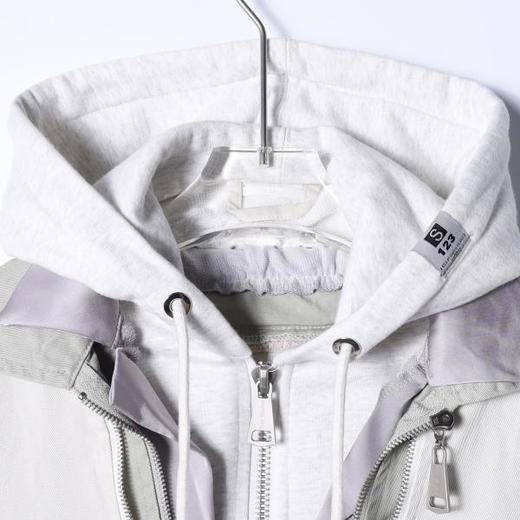 SDSA秋冬新款痞帅男装嘻哈高街拼接假两件抽绳连帽马甲百搭时尚 商品图1