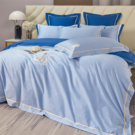 多喜爱 60S全棉缎纹四件套 甜梦飞行/云端奇遇hl【60S长绒棉】【贡缎面料】【芬纳诺抗菌】细腻柔滑 精美织带 商品图7