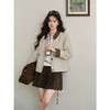 鹿向南「丁香絮语」高级卡其色短外套女秋季新款气质法式开衫上衣L57923 商品缩略图1