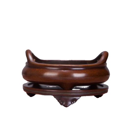 陈巧生制带座桥耳三足乳炉 彦岐炉宣德炉香薰炉铜炉礼品 商品图4