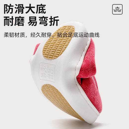 老人防滑棉拖鞋女士秋冬季室内家居保暖厚底中老年情侣毛毛拖鞋男 商品图2