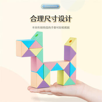 魔域文化魔方24段百变魔尺弹力结构造型初学者教学男孩女孩儿童玩具礼物 商品图1