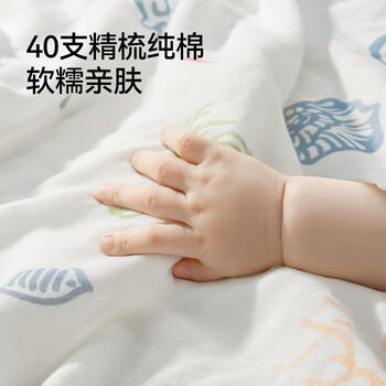 英氏（YEEHOO）新生婴儿纱布浴巾纯棉宝宝儿童浴巾大尺寸洗澡全棉吸水超软7A抗菌 商品图2