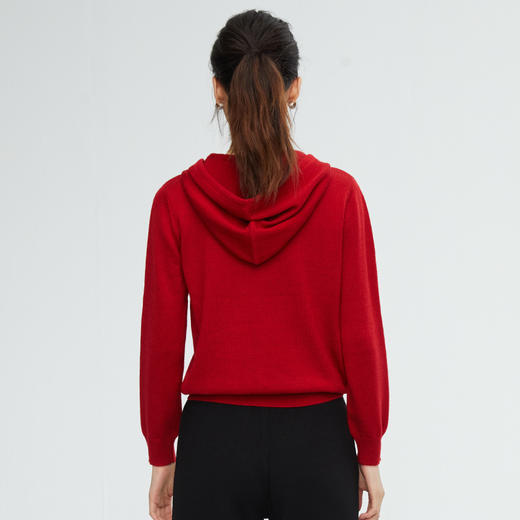 VIVIAN LIU薇薇安刘 R2356301 秋女装连帽插肩直筒长袖毛衫卫衣 商品图1