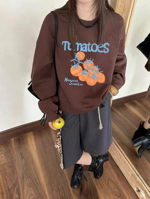 好柿发生莱赛尔羊毛复古百搭卫衣 商品图9