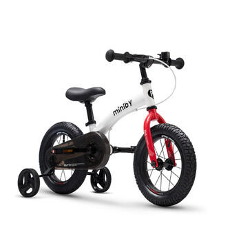 QPlay儿童自行车1-3-6岁平衡车二合一儿童单车脚踏车12寸miniby玫瑰红 商品图1