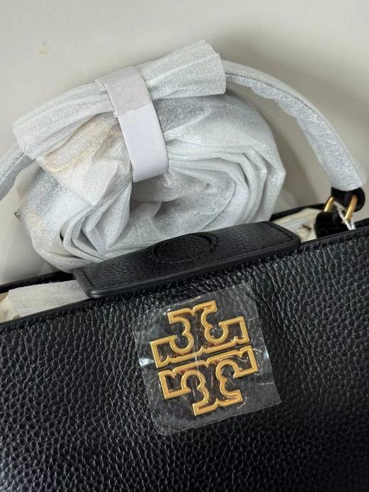 D102172百搭款黑色荔枝纹牛皮金属浮雕logo可手提斜挎迷你戴妃包 商品图12