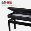 莫森（MOSEN）MS-22C琴凳 实木皮质带书箱加厚椅子 双人升降通用凳子 烤漆黑 商品缩略图0