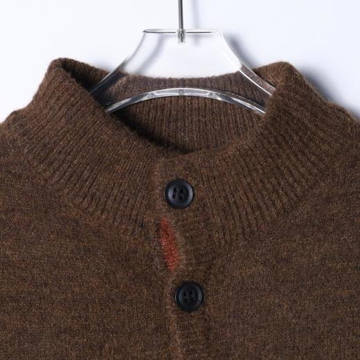 47169SDSA秋冬新款痞帅男装韩版潮牌纯色纽扣立领开衫毛衣慵懒风针织衫 商品图2