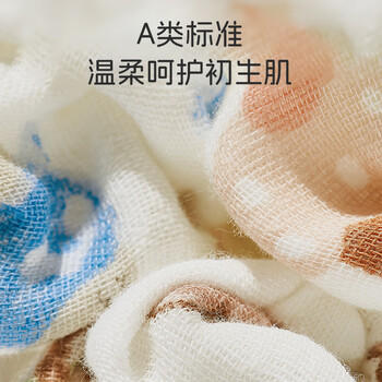 马博士婴儿口水巾3条纯棉印花围嘴宝宝360°旋转饭兜新生儿纱布围兜 商品图0