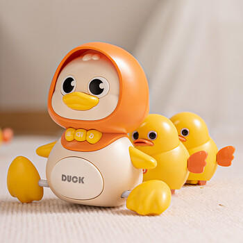 皇儿新生婴儿0-1岁早教3个月宝宝电动爬行学爬鸭音乐抬头练习训练玩具 商品图3