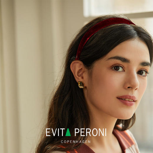 品牌直发 EVITA PERONI 丝绒发箍 酒红色/橄榄绿 商品图4
