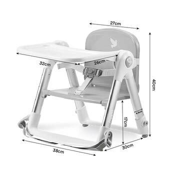 apramo安途美宝宝餐椅儿童餐桌椅可折叠便携椅子 婴儿餐椅升级款 元气橙 商品图1