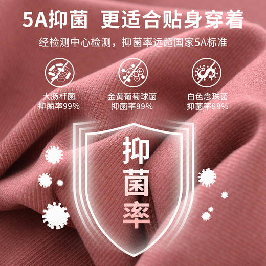 【男女竖条纹保暖内衣套装】德绒远红外自发热   亲肤不刺激   5A抑菌 商品图3