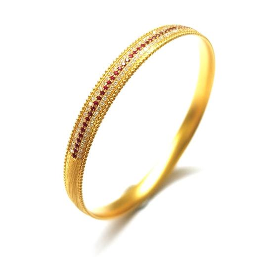 芳华系列足金黄金手镯LW852702 商品图0