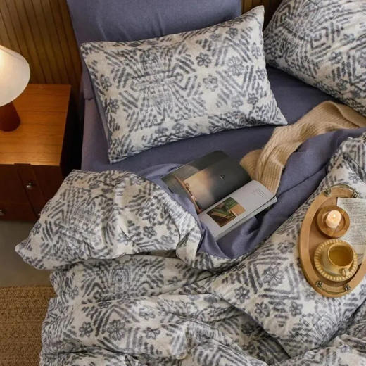 【下单7天内发】由米秋冬御岚系列全棉磨毛四件套|换季用它暖和舒适、睡过会上瘾|床单床笠可选 商品图1