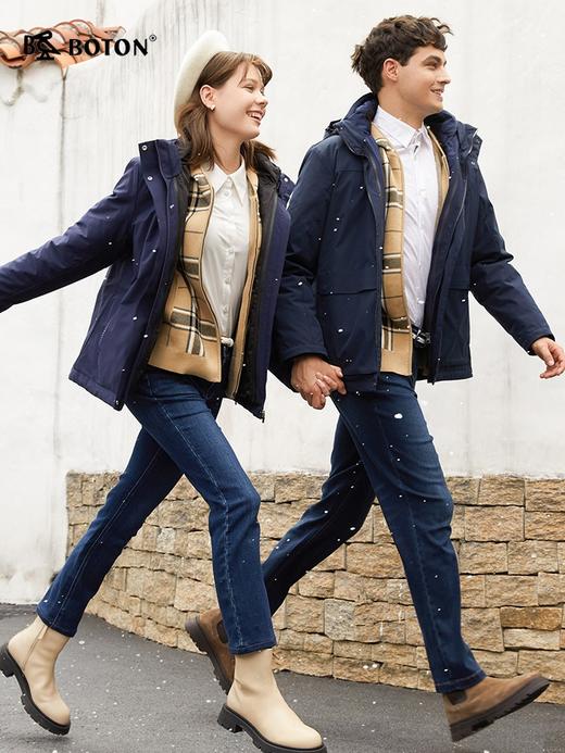 波顿女士秋冬季合身显瘦保暖一衣三穿甩帽常规款羽绒服LC762524 商品图4