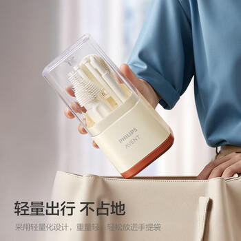 新安怡（AVENT）飞利浦新安怡奶瓶刷婴儿硅胶便携套装宝宝清洗刷旅行清洁刷沥水架 商品图6