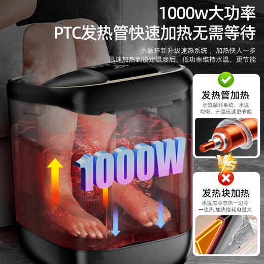 海尔（Haier）泡脚桶紫外线杀菌洗脚盆恒温加热自动按摩理疗自营足浴盆可拆洗足浴桶生日礼物送父母HQY-J851H 商品图3