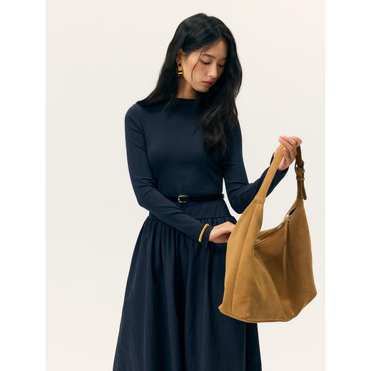 HeyDress拼接A摆长款连衣裙 商品图2