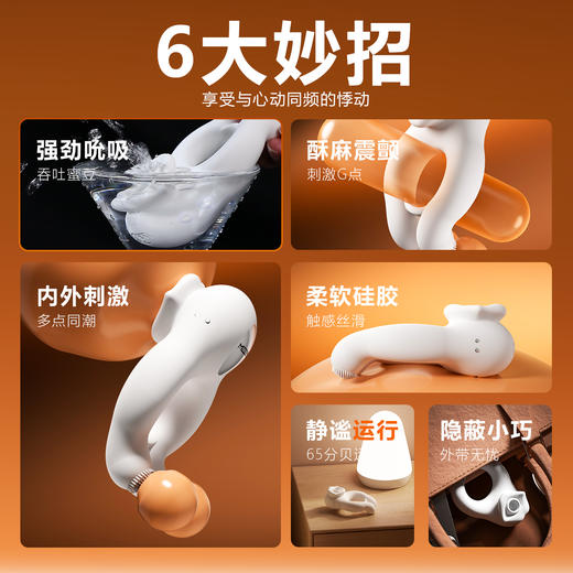 【情趣用品】谜姬 吮吸互动环 震动 锁精环【控价产品，先联系负责人沟通，再申请白名单】 商品图3