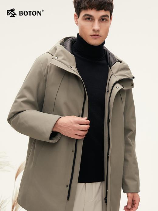 波顿男士秋冬 中长羽绒服 宽松暖适 锁温防钻绒百搭款MC831524 商品图2