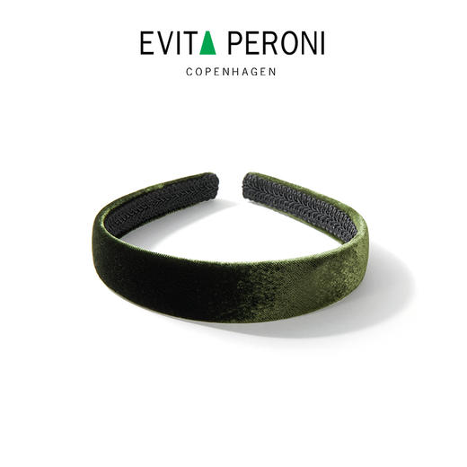 品牌直发 EVITA PERONI 丝绒发箍 酒红色/橄榄绿 商品图6
